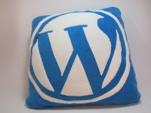 Wordpress Fleecy Cushion by Ena Green Designs £20