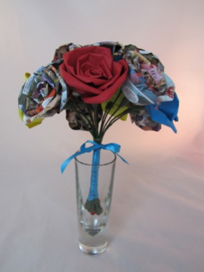 Comic Book Rose Bouquet by Ena Green Designs