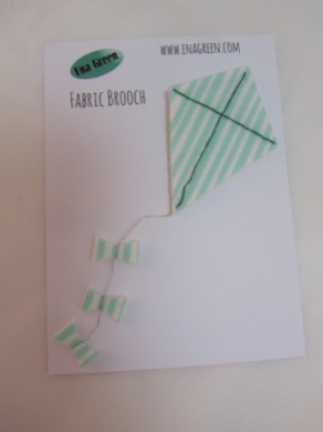 Fabric Kite Brooch by Ena Green