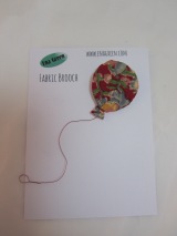 Fabric Balloon Brooch by Ena Green