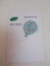 Fabric Balloon Brooch by Ena Green